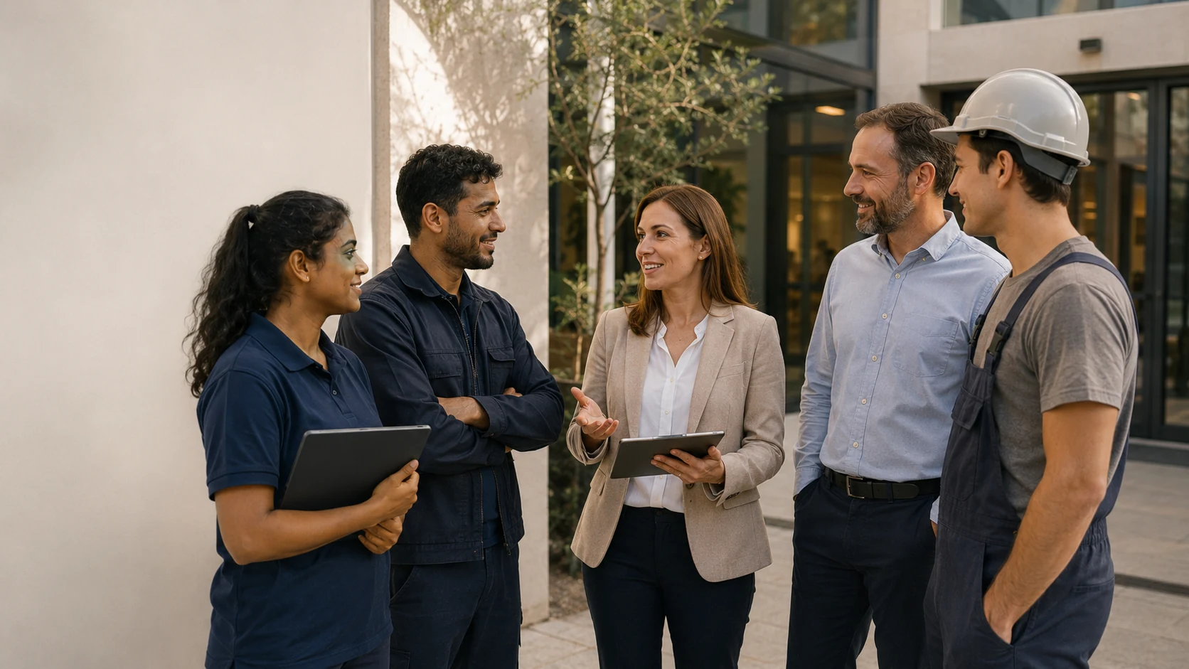 Safe Steps Forward colleagues in a professional office setting, representing the organisation’s workforce and recruitment focus.